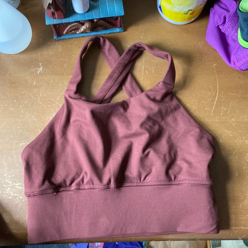 Maroon sports bra